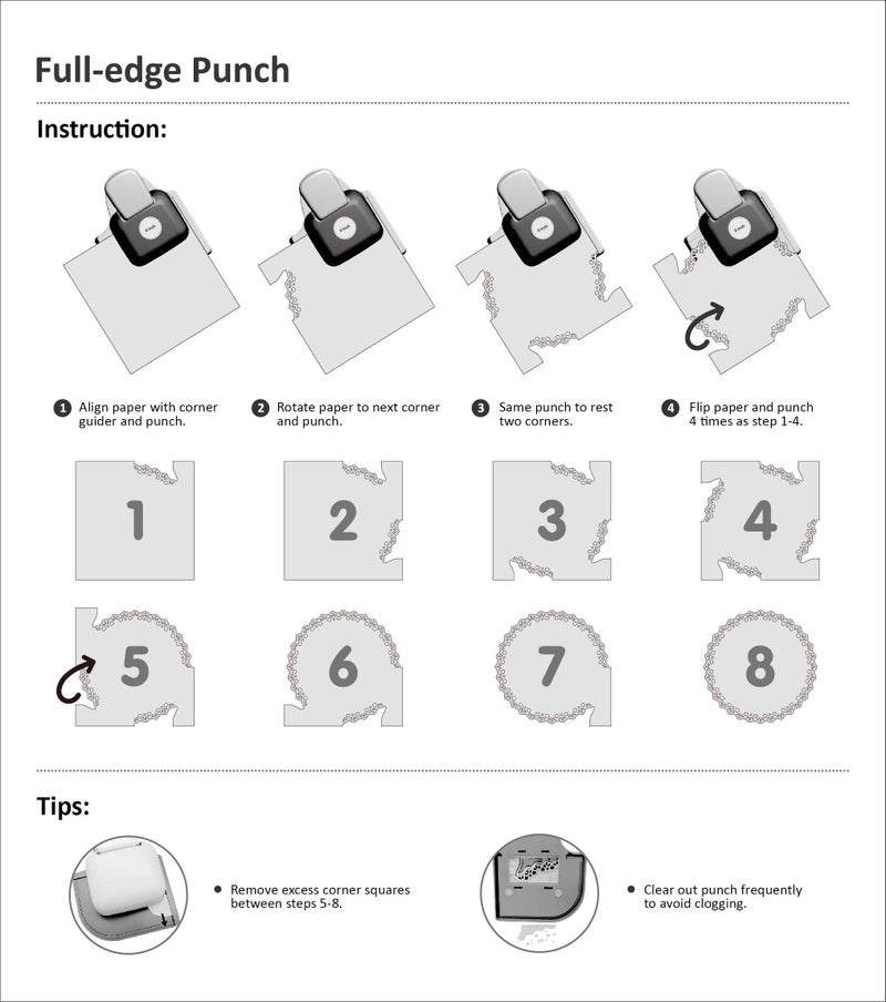 BiraBira Bira Craft Full-Edge Punch, Doily Shape Lever Action Craft Punch for Paper Crafting Scrapbooking (Doily) - Image 4